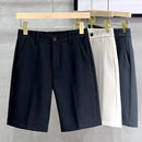 Five-point Solid Color Suit Trousers for Men Korean Style Trendy Business Chic Loose Shorts Slim Trousers Thin Casual Trousers