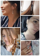 Huitan Aesthetic Bridal Dangle Earrings for Wedding Luxury Crystal Cubic Zirconia Fashion Design Women’s Earrings 2021 Jewelry