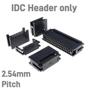 IDC-Typ Kartenrandsteckverbinder, Steckplatz 2,54 mm Rastermaß, 10, 14, 16, 20, 24, 26, 30, 34, 40, 50, 60, 64 Pin Leiterplattenbuchse mit 20 cm Flachkabel 1,27 mm