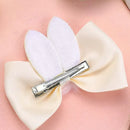 ncmama 2Pcs/set Cute Bunny Ears Hair Bow Clip for Kids Girls Handmade Glitter Bowknote Hairpin Barrettes Easter Hair Accessories