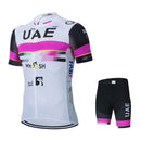 UAE 2023 Pro Team Cycling Racing Jersey Maillot Ciclismo Short Sleeve Summer Mens Road Cycling Bib Gel Shorts Kit Ropa De Hombre