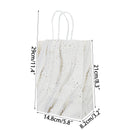 5Pcs Rose Gold Marble Paper Gift Bag Wedding Favor Gift Kraft Paper Shopping Packing Bags For Birthday Baby Shower Party Supply