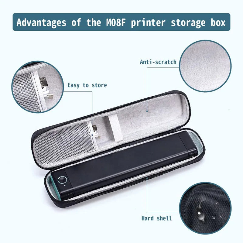 phomemo Hard Case Organizer Bag Oxford Cloth Material For M08F/P831/TP81/Q302A4 printer