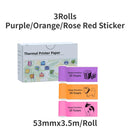 Thermal Paper Transparent Sticker For Phomemo/Memoking M02/T02 Mini Printer for Journal Photo Text Notes 53mm