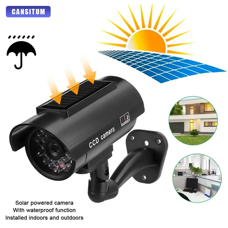 Camera Bullet Simulation Dummy Home Security Protection with LED Flash Outdoor Indoor Monitor Waterproof Fake CCTV Surveillance