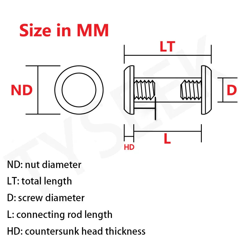 2sets M4 Knives screw Rivet For DIY tools material Knife handle plate Fastening Plum style Furniture processing screw