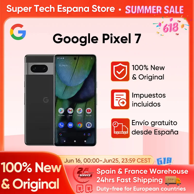 Global Version Google Pixel 7 5G Smartphone 6.3" FHD+ OLED Display 50MP Camera 4270mAh Battery IP68 Google Tensor G2