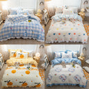 YanYangTian Spitzen-Bettwäsche-Set 4-teilig Bettlaken-Bettbezug-Kissenbezug-Leinen für Familien-Kinderzimmer-Wohnzimmer-Bettwäsche-Set 4-teilig