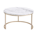 2Pcs Coffee Table Round 2 in 1 End Side Table Desk Nordic Marble Glass Home Sofa Tables Living Room Luxury Side Tables 60CM/80CM