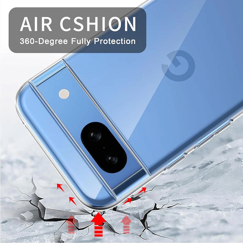 ULTRA THIN SILICONE SOFT CASE FOR GOOGLE PIXEL 9 8 8A 7 7A 6 6A PRO CLEAR TRANSPARENT SLIM BACK COVER SHOCKPROOF SHELL FIT CASE