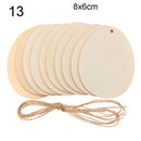 10/25/50pcs Household Natural Hanging Ornaments Wooden Drawing Wood Chips Easter Eggs Wood Slice Easter Decorations