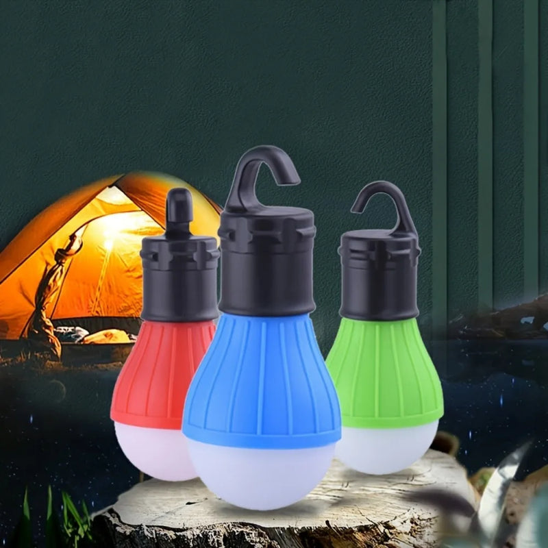 1pc Blue Portable 3LED Outdoor Hook Pendant Lights - Perfect For Camping, Emergency, And Night Lighting