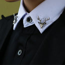 i-Remiel Vintage Metal Small Deer Head Elk Brooch Pin for Suit Shirt Collar Badge Lapel Pins and Brooches Men's Accessories