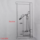 1Pcs Cupboard Cabinet Flip Down Door Stay Drop Lid Sliding Rail Bar Reversal Side Mount