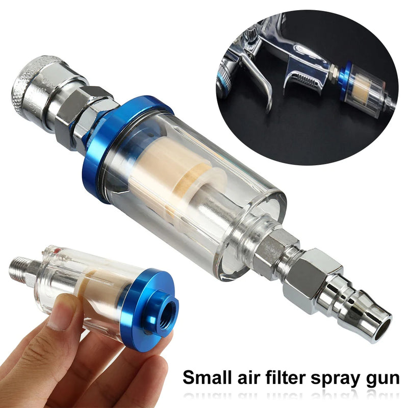 Oil Water Separator For Spray Gun Water Trap Clear Painting Moisture Separator 1/4In Thread Sprayer Air Compressor Accessories