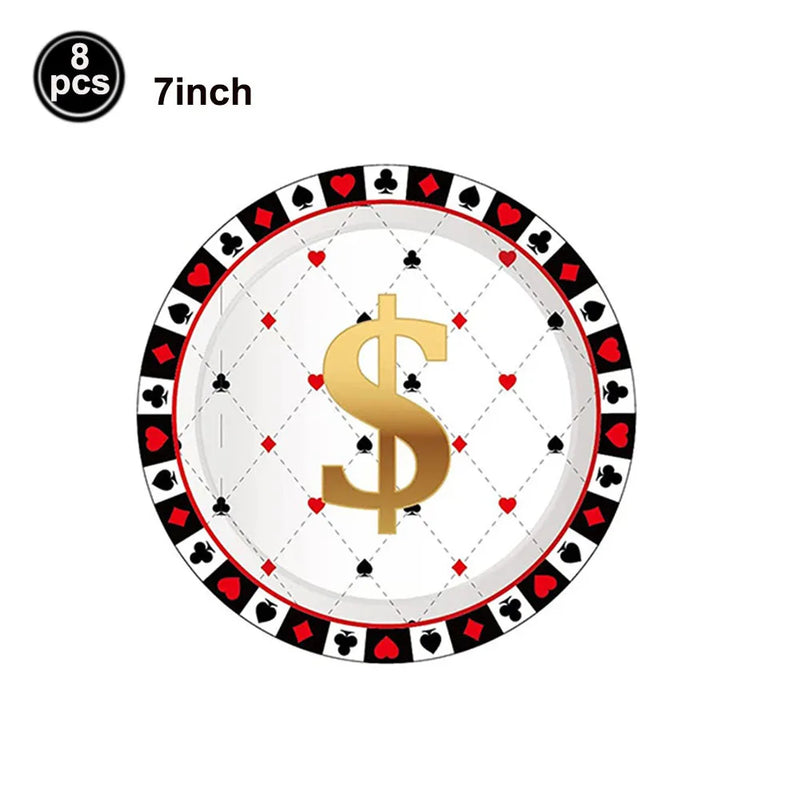 Casino Table Runner Decor Las Vegas Table Cover Poker Night Themed Table Decoration Casino Playing Card Birthday Party Supplies