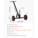 VEVOR 600lbs Tongue Trailer Dolly with 16.5in-22in Adjustable Height & 1-7/8 in Hitch Ball Steel Boat Mover for Moving Car Rvs