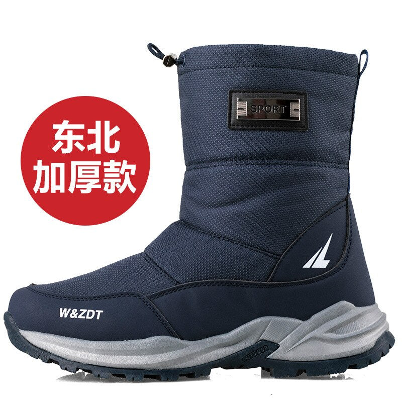 Men Boots 2023 Winter Shoes For Men Warm Snow Boots Mid-calf Men Warm Shoes Thick Plush Winter Boots For Men Women Cotton Shoes