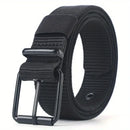 Men's Belt Porous Canvas Pin Buckle Leather Belt Outdoor Sports Belt Women's Trendy Eyelet Belt With Jeans Belt For Men Women