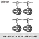 SmallRig Super Clamp with 1/4 and 3/8 Thread 2pcs Pack For 15mm-44mm Rods Cameras Lights Umbrellas Hhooks Shelves Camera Clamp