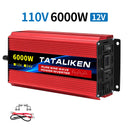 12V/24V to AC 110V 60Hz Pure Sine Wave Inverter Car Power Tranfermer  1600w-8000W Voltage Portable  Converter with LED Display