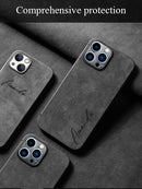 Personalise Case 15 14 Pro Max Custom Name Case For iPhone 14 13 12 11 Pro Max X XS XR 7 8 Plus SE Luxury Lambskin Leather Cover