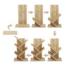 Voltsify  Rustic Standing Tree Bookshelf Wood Display Rack Kids Bookshelf  Bookshelves for Home
