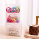 Multi-purpose Storage Box Rectangular Shape Plastic Storage Case with Lid Clear Small Thing Container Storing Jewelry Headband