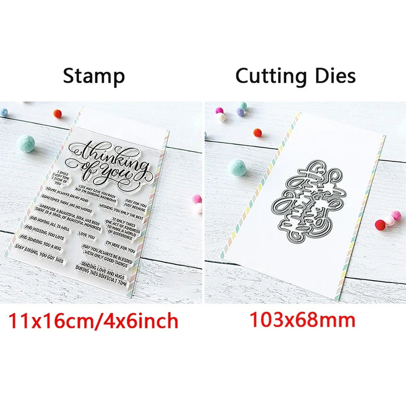 Birthday Cake Cute Frog Fox Animals Cutting Dies and Clear Stamps Bottle Thank You Words Dies For DIY Scrarpbooking Paper Craft