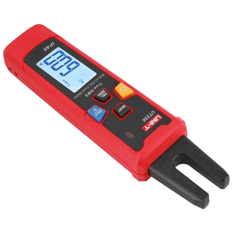 UNI-T UT256 60A AC/DC Fork Meter/True RMS Auto-Range Digital Clamp Ammeter/Electrical Universal Meter