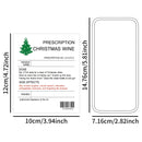 6pcs Hilarious Prescription Wine Labels,Festive Christmas Tree Design,Novelty Wine Bottle Stickers for Birthday,Anniversary Gift
