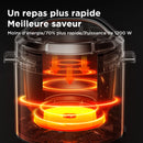 Midea Quick Electric pressure cooker 9-in-1 12 Predefined Programs Instant Stainless Steel Multicooker, Anti-stick Pot, 6L, Black