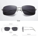 HDCRAFTER Super Light Titanium Rimless Polarized Sunglasses Big size 160mm Sun Glasses UV400 Gafas Men Myopia Optical Eyewear