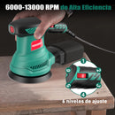 HYCHIKA 300W Random Orbital Sander with 12 Pieces Sandpaper 6 Speeds 230V Sanding Machine for Wood Metal Polishing Tools