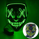 Halloween Masks of Terror Led Face Light Mask Scary Scream Bright Mask for Carnival Halloween Costumes for Men Glow in The Dark