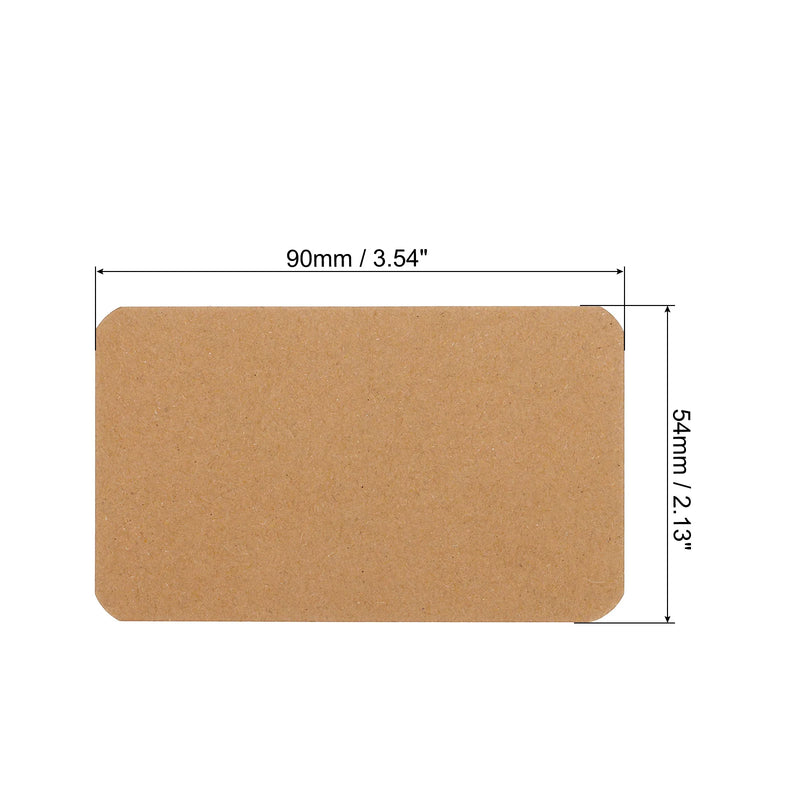 100Pcs 90x54x0.3mm Kraft Paper Card Blank Business Card Message Note Thank You Card Writing Card Label Bookmark Learning Card