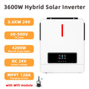 Y&H 3.6KW Hybrid Solar Inverter 24V 110V Pure Sine Inverter with MPPT 120A Solar Charge Controller Off-grid Inverter WiFi