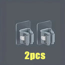 2PCS Home Storage Rack Bathroom Suction Hanging Pipe Traceless Hooks Wall Mounted Mop Organizer Holder Waterproof Broom Hanger