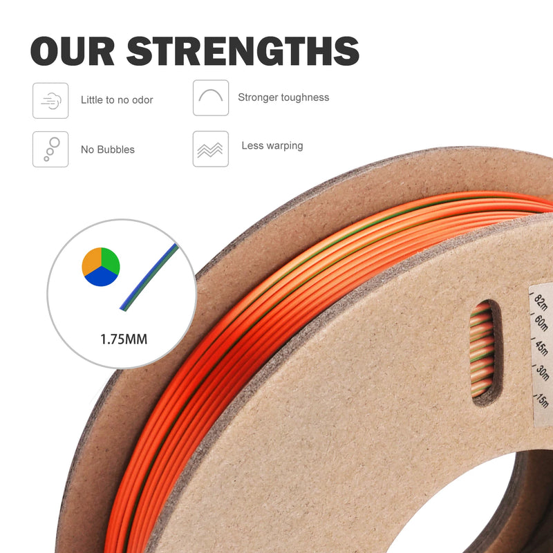 ERYONE 200g Tri Colors Silk PLA Filament For FDM 3D Printer 1.75mm ±0.03 High Quality New arrival Impresora 3D Printting