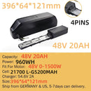 Ebike Battery Hailong Polly 36V 48V  20Ah 24Ah 25Ah 18650 21700 Electric Bike Batteria 14.4ah for500W 750W 1000W 1500W Motor