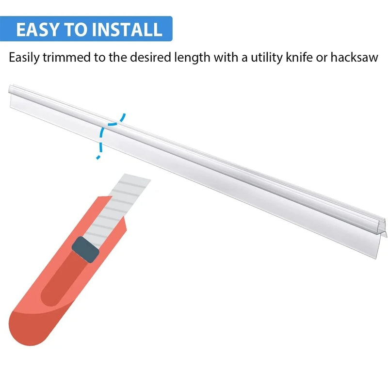 New Shower Door Seal Bath Screen Shower Strip Seal Or Screens Doors 4-6mm Glass Seals Gaps Home Improvement