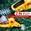 NEWBENY 2 IN 1 Electric Hedge Trimmer Handheld Cordless Lawn Mower Pruning Scissors Garden Power Tool For Makita Battery Pin