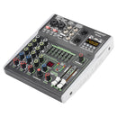 4/6 Channel Mixing Console 48V 99 DSP Effect Bluetooth Lomeho Audio DJ Mixer USB PC Play Record Podcast Sound Table AM-AX4