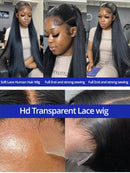 40 Inch Bone Straight Human Hair Wig 13x4 13x6 HD Transparent Lace Wigs Brazilian Full Lace Frontal Wig For Women 300% Density