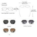 GCV Brand klassische Retro Damen Rechteckige Quadratische Metallrahmen Brille, Sonnenbrille, Polaroid Gläser，Box Oculos De Sol Gafas