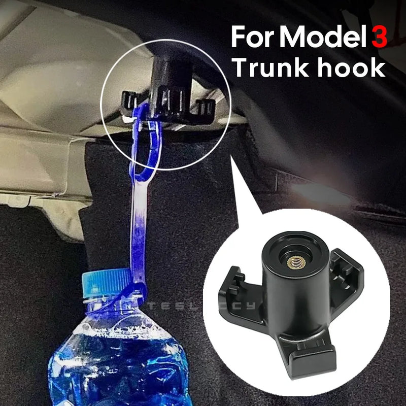 For Tesla Model 3 2022 Trunk Hook Grocery Bag Hook Car Pendant Accessories Luggage Compartment Glove Bag Hook 2022 2021