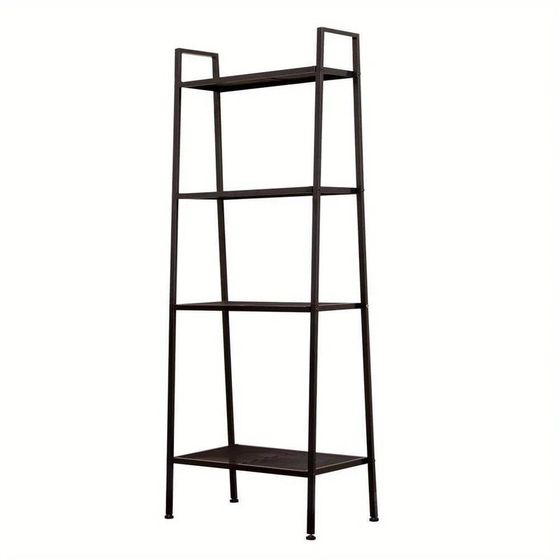 4 Tier Heavy Duty Metal Leaning Ladder Shelf Bookcase Bookshelf Storage Shelves