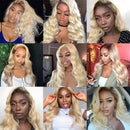 40 inches 613 Honey Blonde Body Wave Wigs 13x6 HD Lace Frontal Human Hair Wigs 13x4 Lace Front Wig Water Wave Pre Plucked