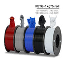 KEEPANG PLA/HS-PLA/PETG/Silk PLA 3D Printer Filament 1.75mm Mix Color 5Rolls High Speed PLA Printinng Material for Bambu Lab
