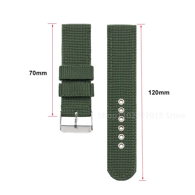 16mm 18mm 20mm 22mm 24mm Nylon Woven Strap for Omega for Seiko Wristband Military Sport Watch Band Canvas Belt Men's Accessories